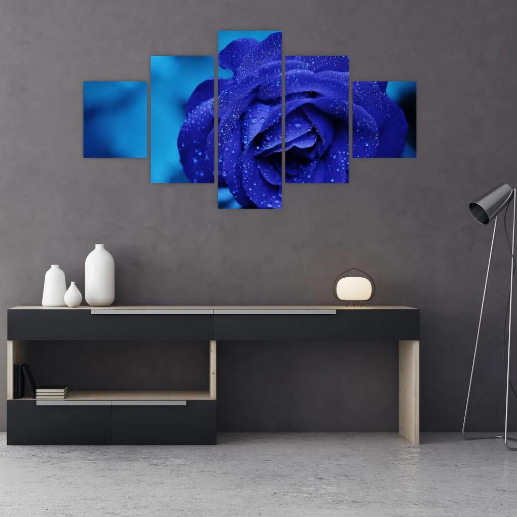 Tablou cu trandafir  albastru (125x70 cm), în 40 de alte dimensiuni noi