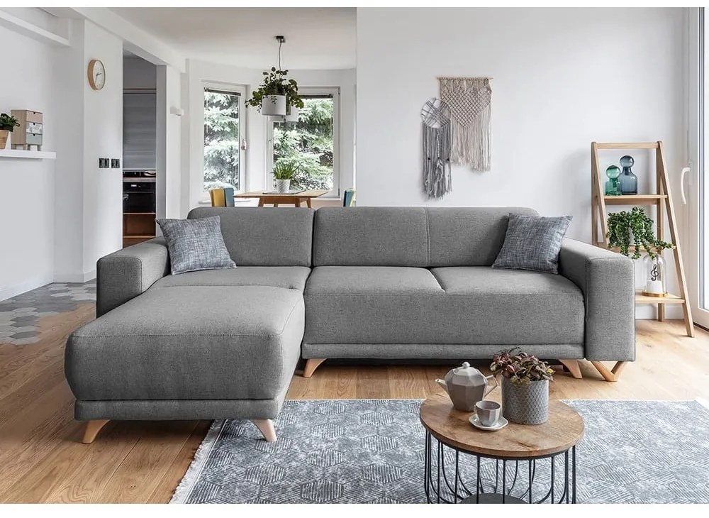 Colțar gri extensibil/cu spațiu de depozitare Classy Sophie – Miuform