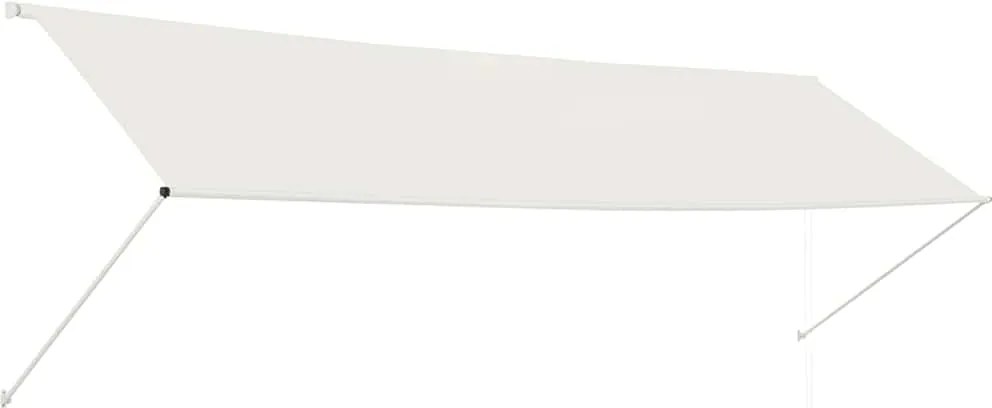 vidaXL Copertină retractabilă, crem, 400 x 150 cm