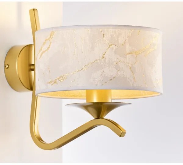 Jupiter 2111 - Aplică de perete KASZMIR 1xE27/15W/230V alb/auriu/decor de marmură
