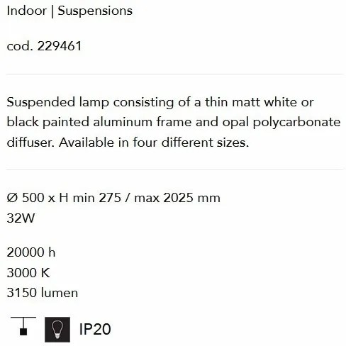 Lustra LED design modern ORACLE SLIM SP D050 ROUND 3000K ON-OFF WH