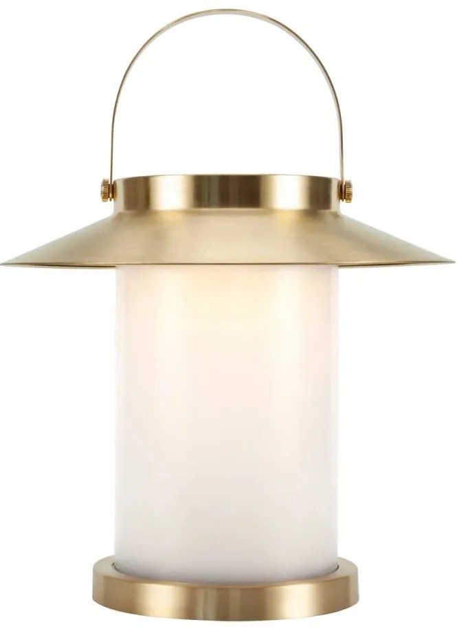 Lampa LED portabila pentru exterior solara cu baterii Temple To-Go 35 alama