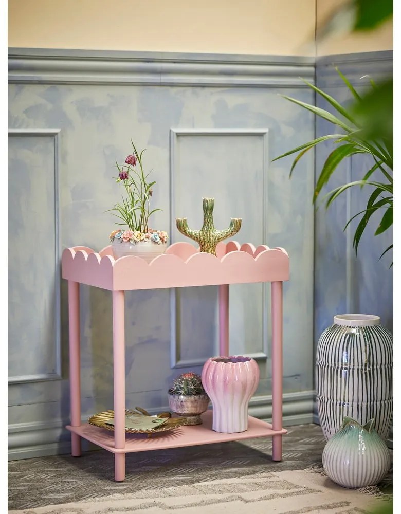 Masă consolă roz din lemn de pin 40x60 cm Isola – Bloomingville