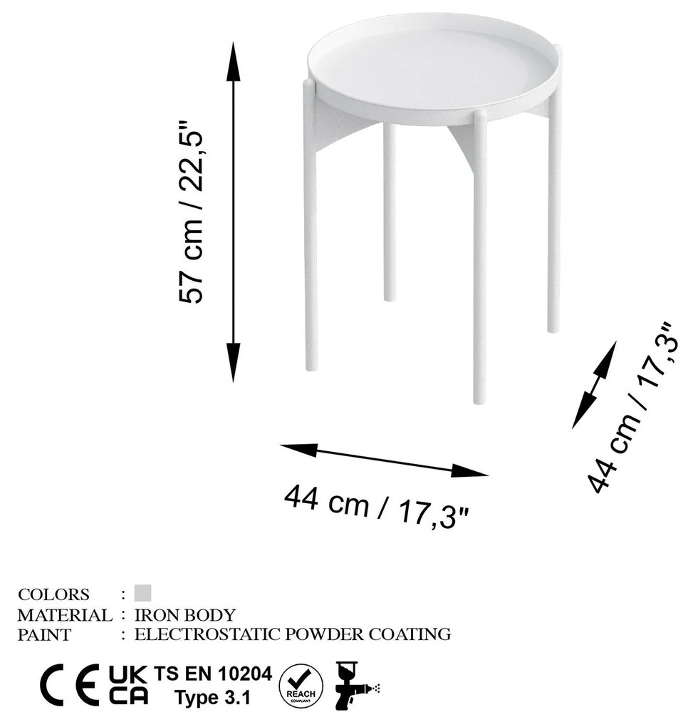 Măsuță de cafea Museli 5 (alb) . 1093227