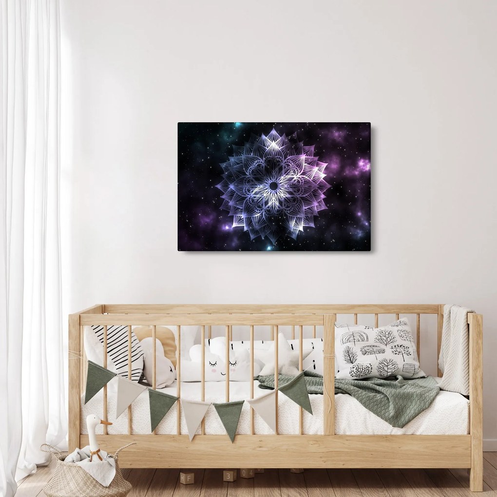 Tablou - Mandala Lotus în spațiu (90x60 cm)
