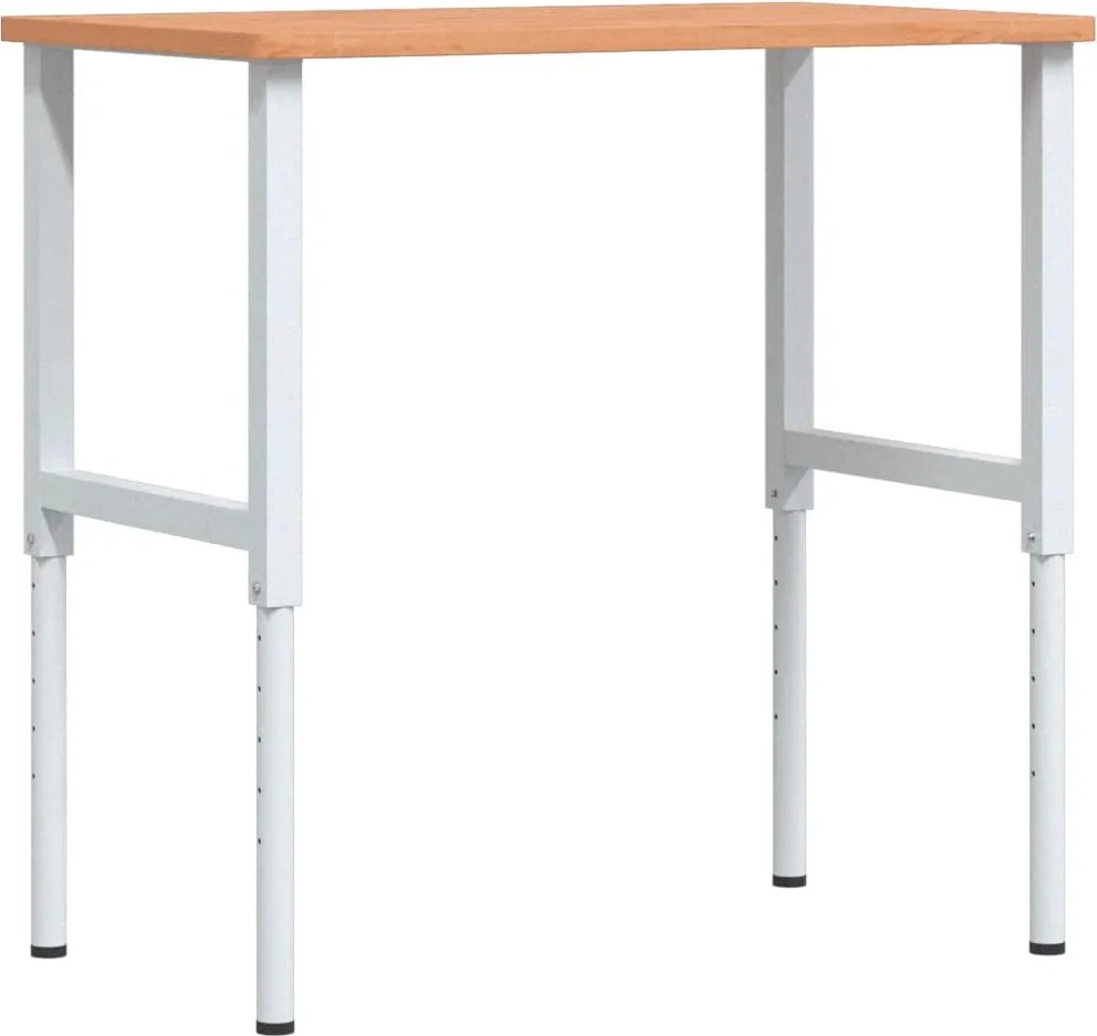 vidaXL Banc lucru 100x60x(71,5-98) cm lemn masiv fag, dreptunghiular