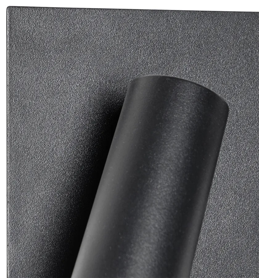 Lampa de perete exterioara moderna neagra cu LED 2 lumini IP54 - Simon