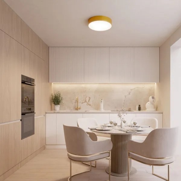 Plafonieră LED CLEO 24W 230V 4000K, Ø 30 cm, auriu