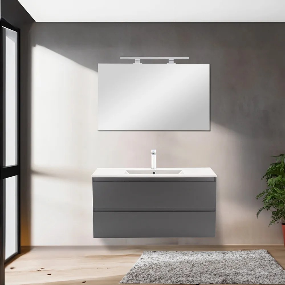 Dulap inferior Vario Forte 100 cu lavoar antracit-antracit