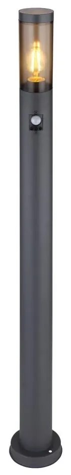 Lampă de exterior cu senzor Globo 3159SAS BOSTON 1xE27/15W/230V IP44 110 cm negru
