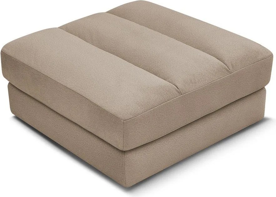 Taburet taupe cu tapițerie din catifea Sierra – Bobochic Paris