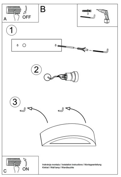 Aplică perete ATENA 1xE27/60W/230V alb