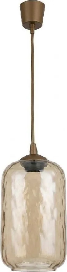 Brilagi - LED Pendul pe cablu R GLASS 1xE27/60W/230V Ø 14 cm maro/maro fumuriu