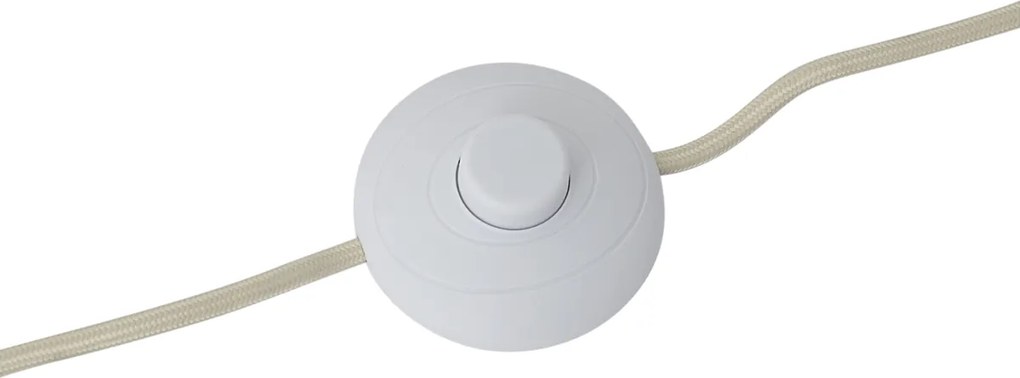 Lampă de podea scandinavă bej cu sticlă albă - Wisp