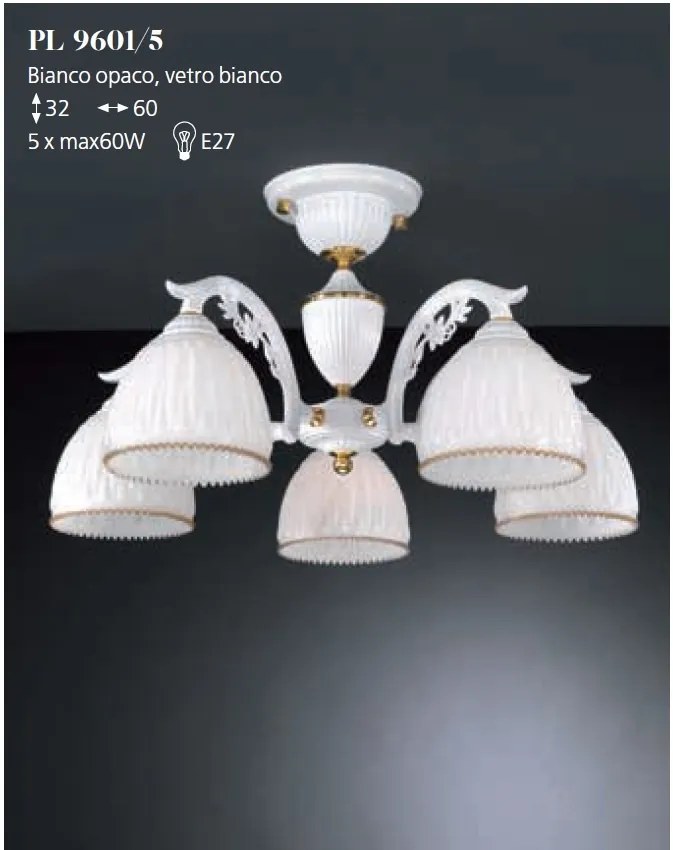 Lustra clasica cu 5 brate design italian 9601