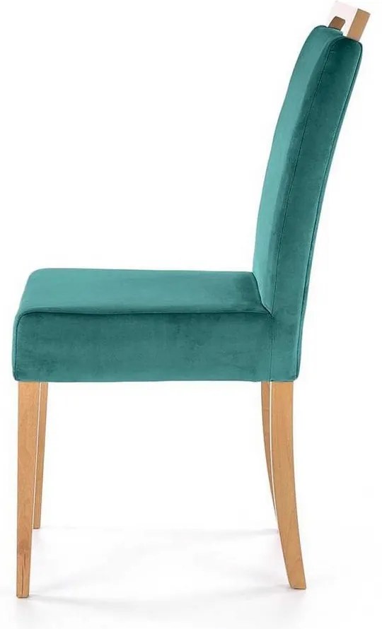 Scaun de bucătărie Clarion II, verde / stejar miere
