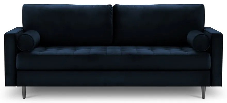 Canapea din catifea Milo Casa Santo, 219 cm, albastru
