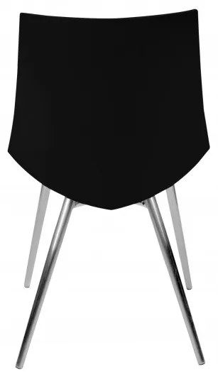 Set 4 scaune Dakota negru/crom