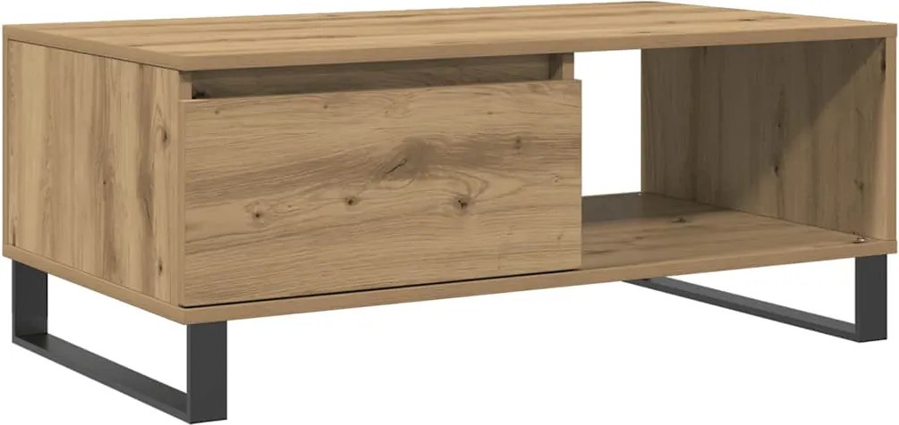 vidaXL Măsuță cafea, stejar artizanal, 90x50x36,5 cm, lemn prelucrat