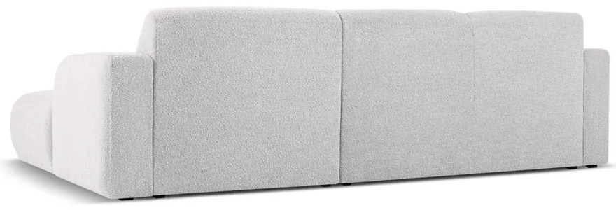 Colțar gri deschis cu tapițerie din stofă bouclé (colț dreapta) Molino – Micadoni Home