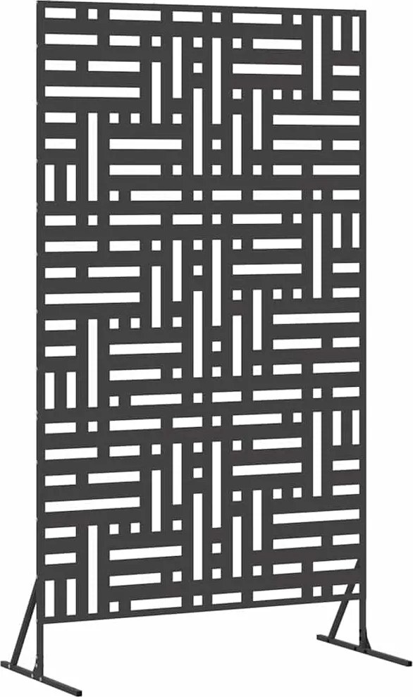 vidaXL Ecran de intimitate Negru 100 x 50 x 180 cm Oțel