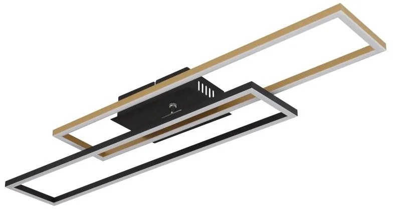 Plafoniera LED moderna DAKARI negru/auriu