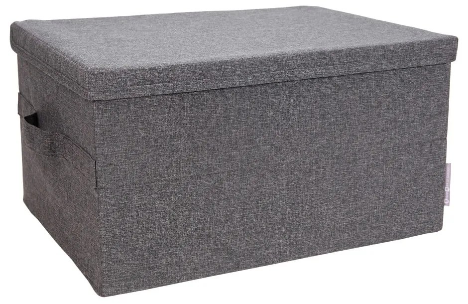 Cutie de depozitare gri din material textil cu capac 34x45x25 cm Soft Storage – Bigso Box of Sweden