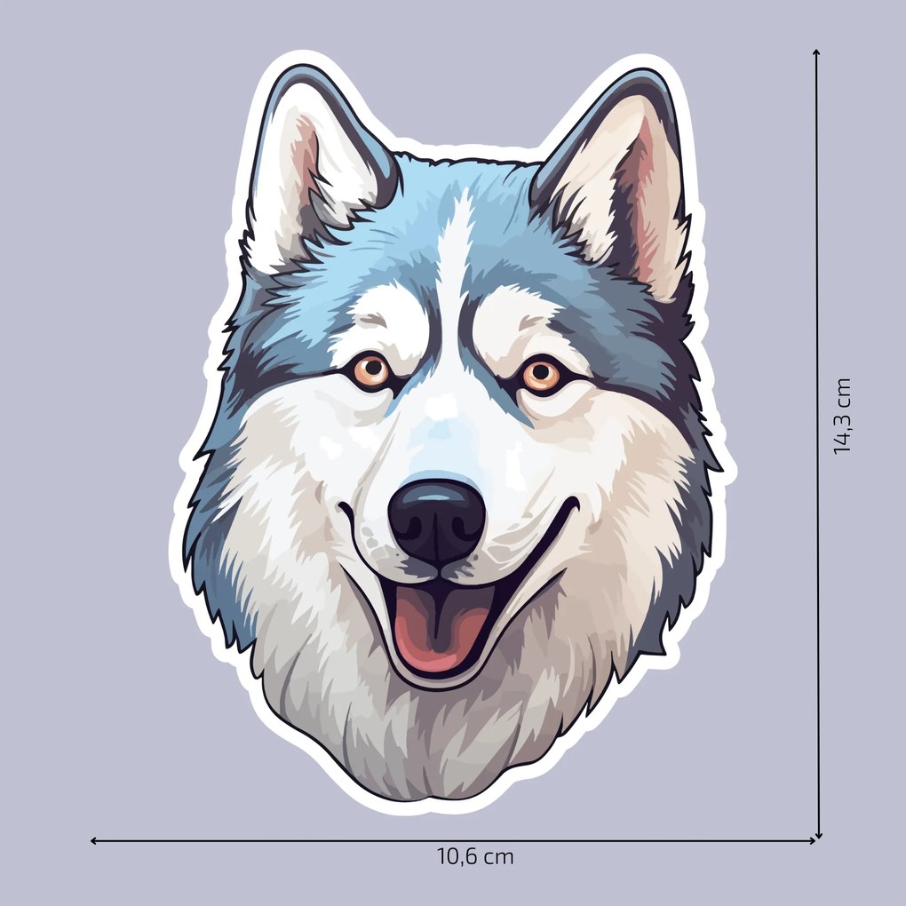 PIPPER. Autocolant Husky mărimea: 60cm