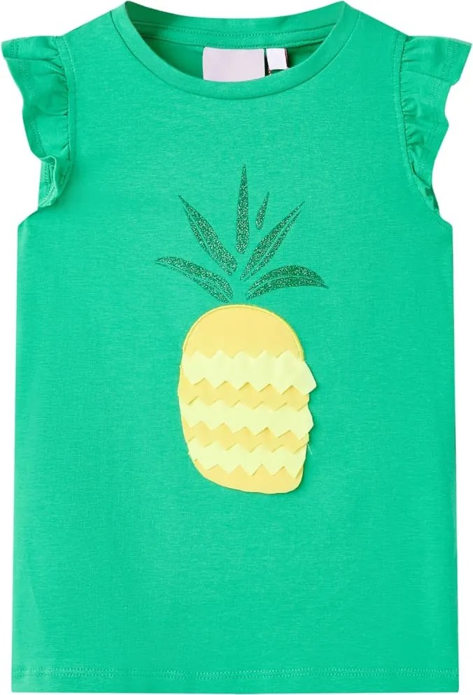 vidaXL Tricou pentru copii, verde, 140