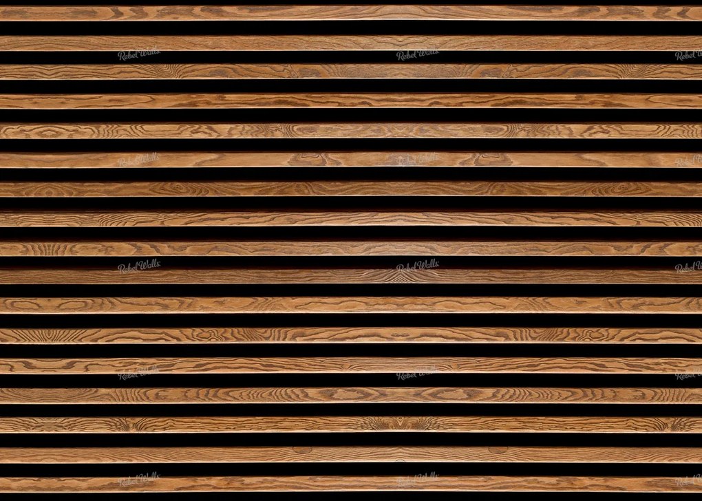 Tapet Rib Wood Horizontal, Rebel Walls