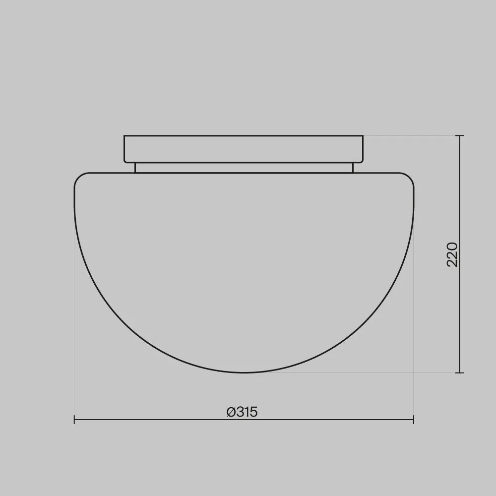 Plafoniera stil minimalist modern Glassy negru/fumuriu