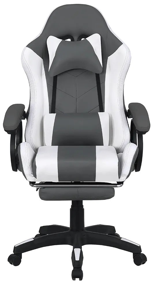 Fotoliu birou Juventa (cu RGB iluminat LED) (negru + alb). 1040136