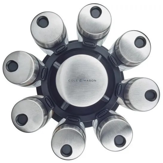 Cole&Mason - Suport rotativ MASTER cu 9 recipiente pentru condimente