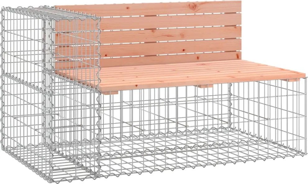 vidaXL Bancă de grădină design gabion 122x71x65,5cm lemn masiv Douglas