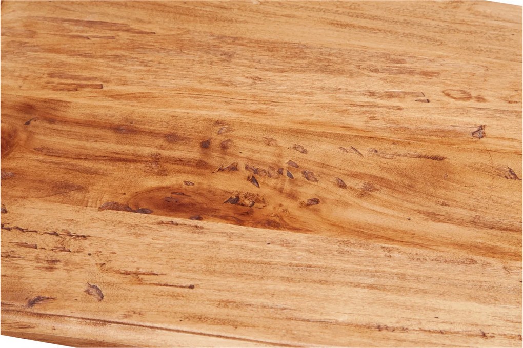 Noptiera, L45 36 H70 cm, alb antichizat natur, lemn masiv