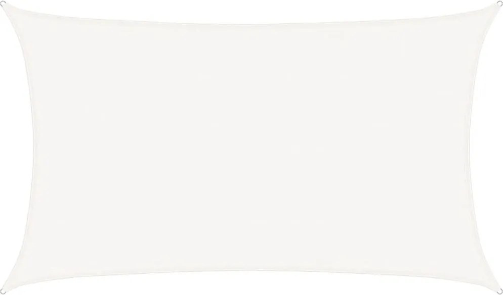 vidaXL Pânză parasolar, alb, 5x8 m, HDPE, 160 g/m²