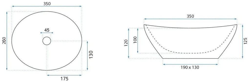 Lavoar pe blat Rea Sofia Mini Kashmir