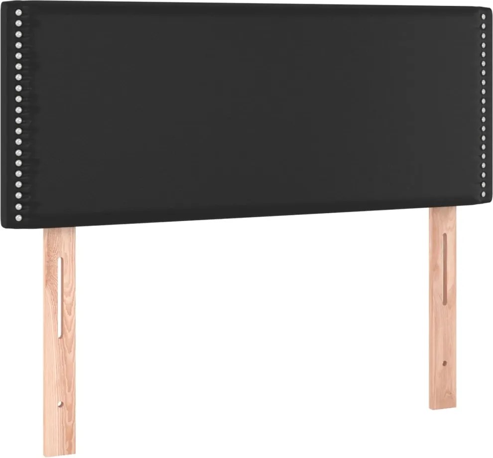 vidaXL Tăblie de pat, negru, 90x5x78/88 cm, piele ecologică