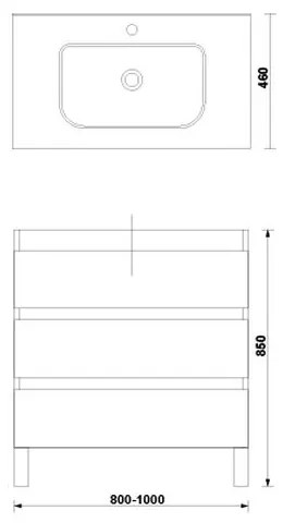 MOBILIER DAILY STATIV 80X46X56.5 ANTRACIT LUCIOS,3 SERTARE,CU LAVOAR Antracit lucios