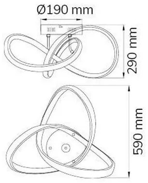 Lustră aplicată INDIGO LED/45W/230V Wofi 9134.01.88.9000