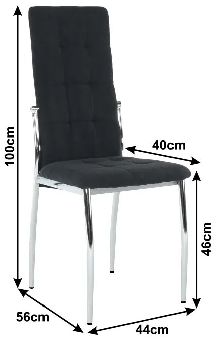 Zondo Scaun de sufragerie Alora (negru). 772791