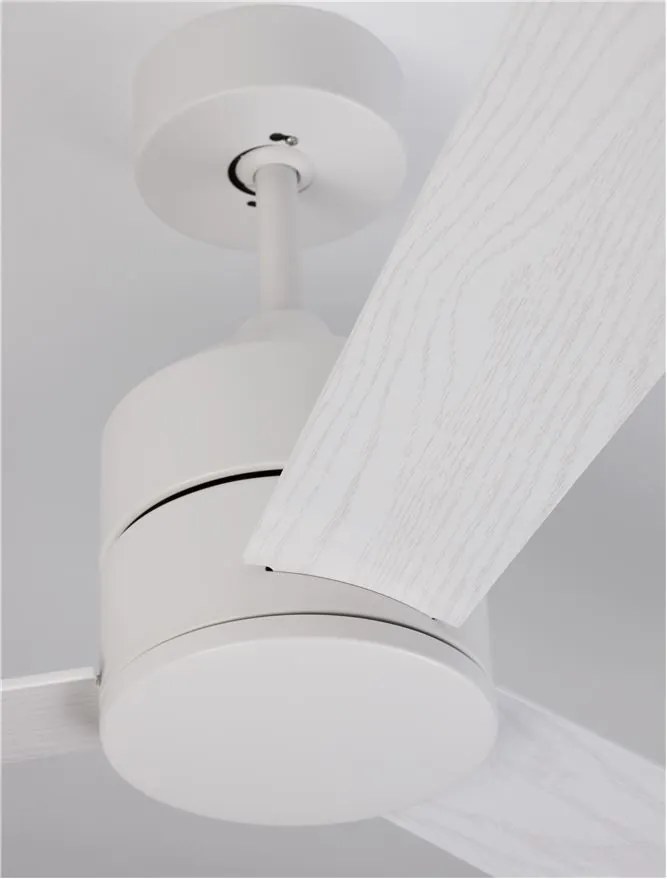 Ventilator de tavan cu telecomanda design modern AXEL alb/stejar