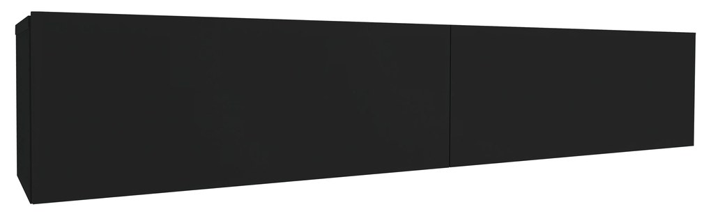 Comoda TV Isla, 2 Usi, Negru, 135 x 28 x 25 cm
