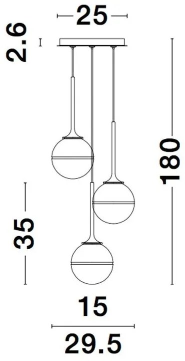 Lustra cu 3 pendule design modern CANTONA NVL-9960613