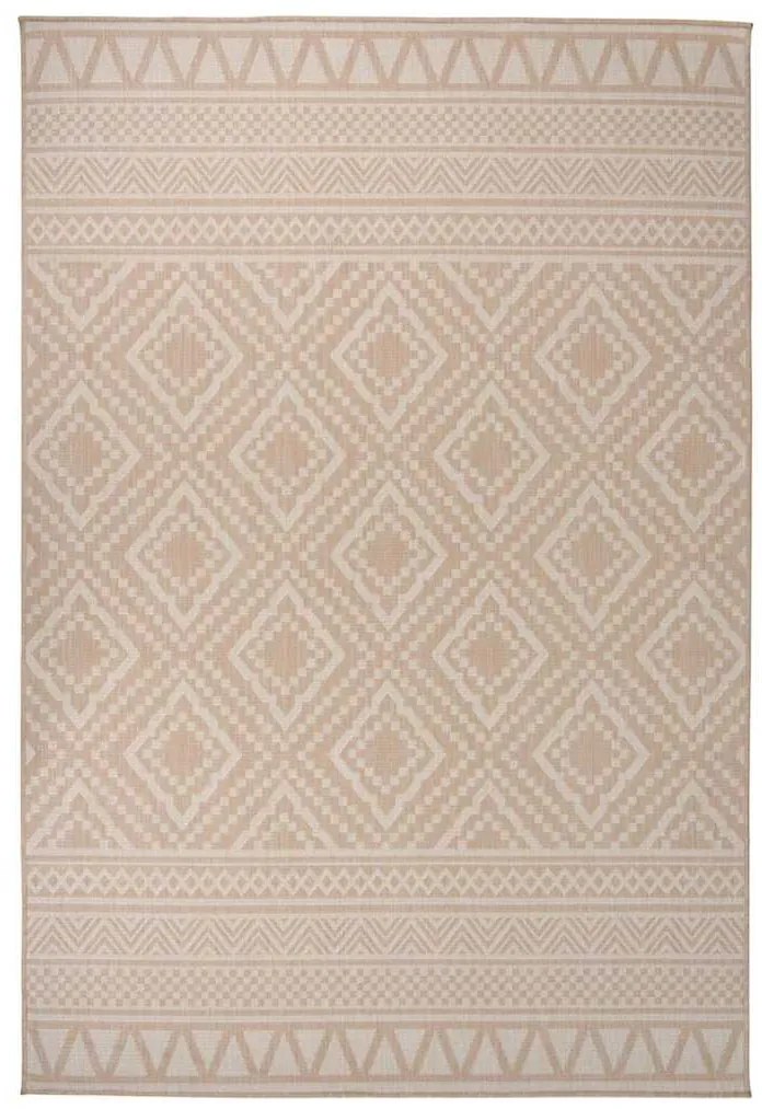 vidaXL Covor de exterior, dungi maro, 160x230 cm, țesătură plată