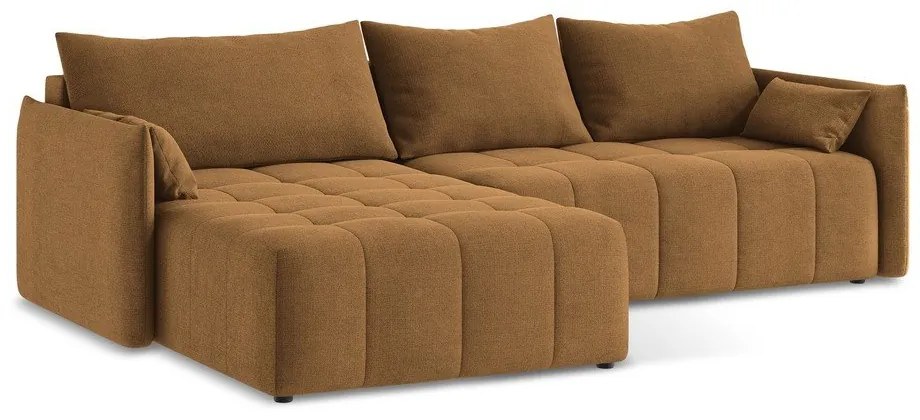 Colțar teracotă extensibil/cu spațiu de depozitare (cu colț pe partea stângă/cu șezlong) Moku – Makamii