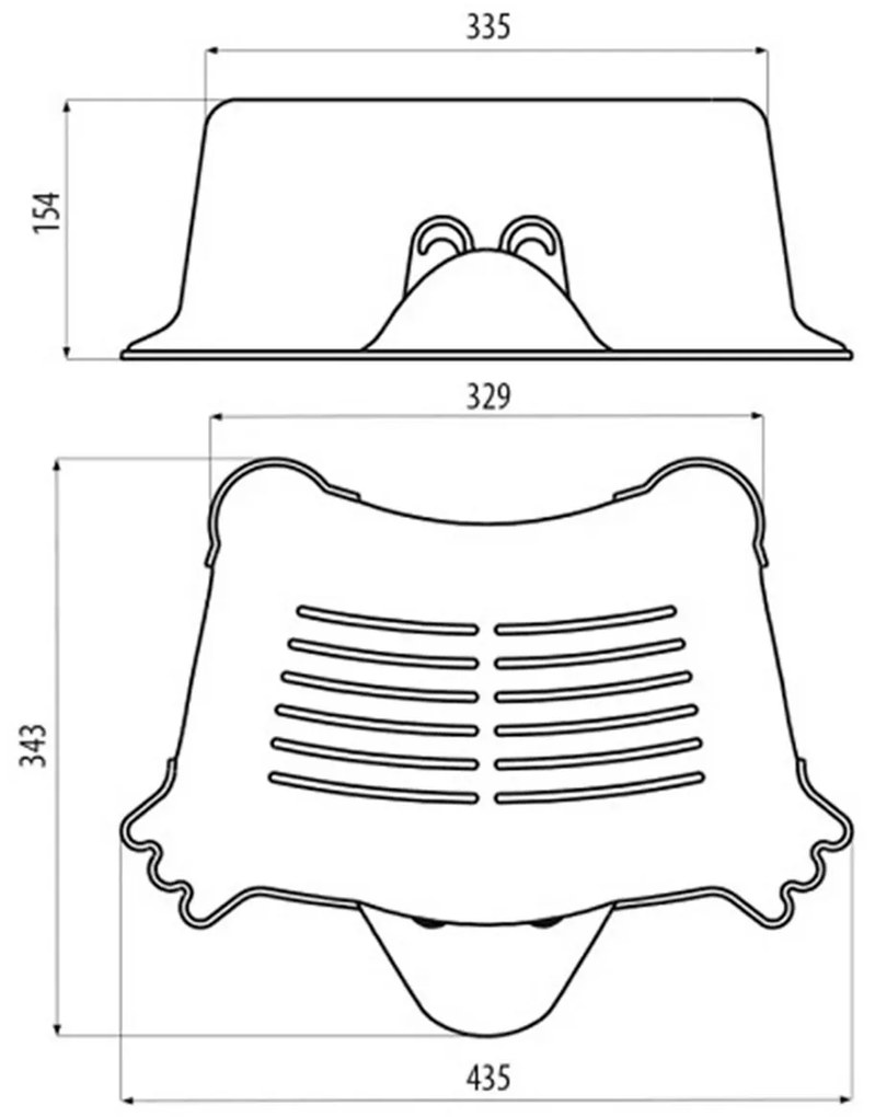 AQUALINE 366412 Duck suport antiderapant pentrucopii pentru baie, albastru
