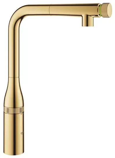 Baterie bucatarie cu dus extractibil Grohe Essence SmartControl auriu lucios Cool Sunrise