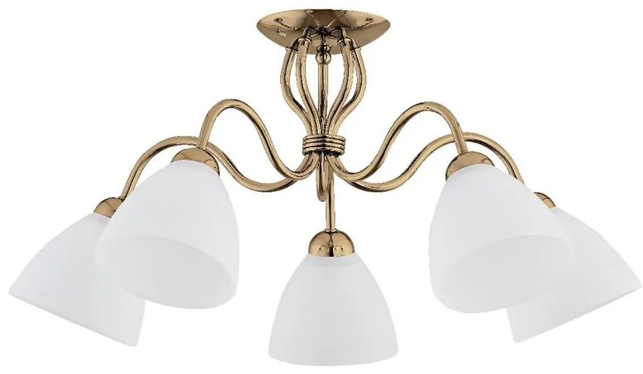 Lustră aplicată ARIEL 5xE27/15W/230V auriu
