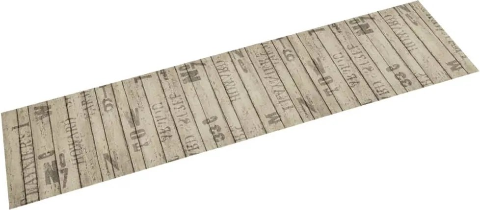 vidaXL Covor de bucătărie lavabil, imprimeu gard, 60x300 cm, catifea